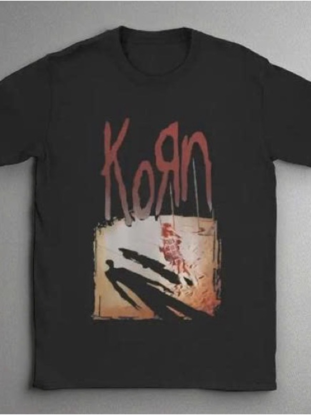 Gildan Black Graphic Tee with Red Text